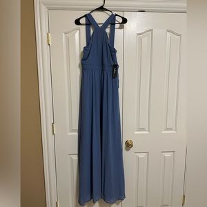 Lulu’s Air of Romance Slate Blue dress